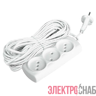 Удлинитель 3х10м 6А IP20 УДП-3-1000 1.3кВт ШВВП 2х0.75 ФАZА 1043122