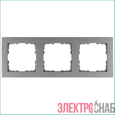 Рамка 3-м G-Classic алюм. Jasmart G1003S