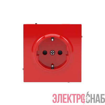 Розетка силовая KANT 2P+E без шторки красн. сатин DKC 7001033