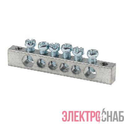 Шина PEN "ноль-землядюйма 6x9 6 отвер. цинк крепеж по краям EKF sn1-63-06-k
