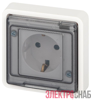 Розетка Эксперт 11-2522-01 2P+E IP55 шторки 16А-250В СУ бел. Эра Б0063281