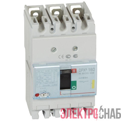 Выключатель автоматический 3п 63А 16кА DPX3 160 термомагнитн. расцеп. Leg 420003