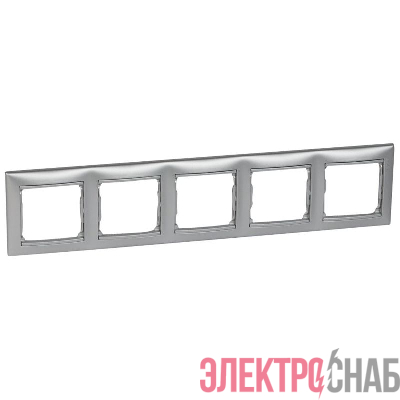 Рамка 5-м СП Valena IP20 горизонт. алюм. IEK 770155