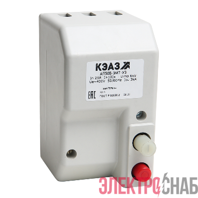 Выключатель автоматический 2п 25А 10Iн 3кА АП50Б 2МТ У3 400В AC/220В DC КЭАЗ 106910