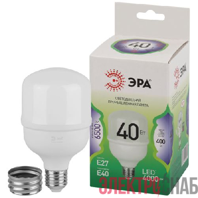 Лампа светодиодная GREEN LINE POWER T80-40W-865-E27/E40 GL 40Вт колокол 6500К свет холод. E27/E40 Эра Б0067048