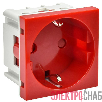 Розетка PRIMER с заземл. защ. шторки винт. зажим РКС-20-32-П-К красн. IEK PR-KK40D-RSZH-2-2-K04