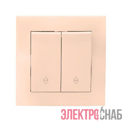 Переключатель проходной 2-кл. СП Валенсия 10А IP20 крем. PROxima EKF EWV10-027-20