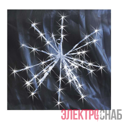 Гирлянда "Еж" 20 LED 10 веток по 10см на батарейках 3хАА бел. SHLights 4690601043771