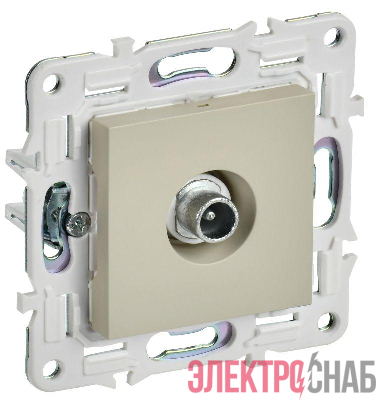 Розетка телевизионная проходная TV SKANDY SK-A17B беж. IEK SK-A10-P-K10