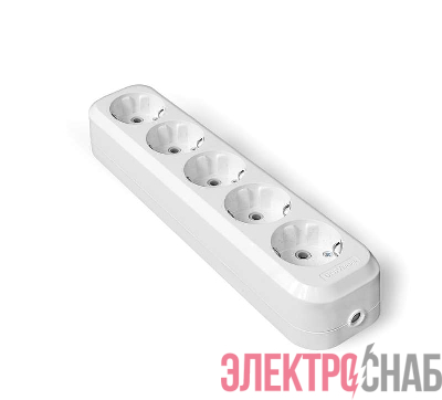 Колодка удлинителя 5-м с заземл. АБС-пластик еврослот UNIVersal E305