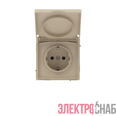 Розетка силовая KANT IP44 2P+E защ. шторки с крышкой ванильн. марципан DKC 7015013