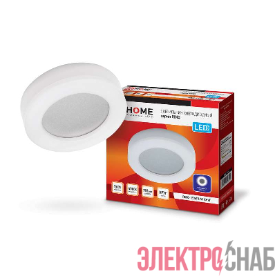 Светильник светодиодный RING-1540R-W 15Вт 4000К IP65 910лм 230В 190мм круг IN HOME 4690612023250