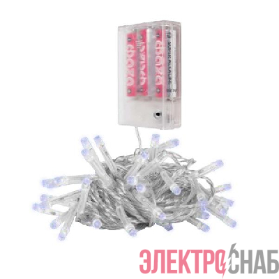 Гирлянда DC-G01-80W 80LED 7.8м 8реж. 3xAA (не в компл.) бел. ФАZА 5047778