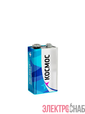 Элемент питания алкалиновый "крона" 6LR61 1S КОСМОС KOC6LR61MAX1S