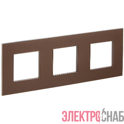 Рамка 3-м SKANDY SK-F33Br металл шоколад IEK SK-M32-M-K30