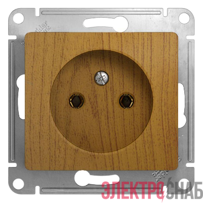 Розетка 1-м СП Glossa 16А IP20 без заземл. механизм дерево дуб SE GSL000541