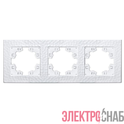 Рамка 3-м Афина фактурная универс. бел.Universal A10045