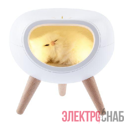 Светильник светодиодный NLED-467-1W-W ночник "Котик" бел. Эра Б0052814