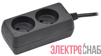 Удлинитель 2х5м без заземл. 10А IP20 У2 250В ПВС 2х0.75 черн. IEK WYP10-06-02-05-K02