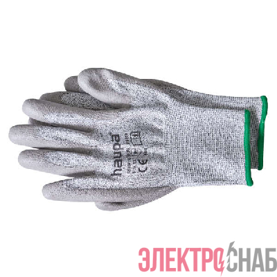 Перчатки с полиуретановым покрытием 5 степень защ. размер 9 сер. (пара) HAUPA 120304/9