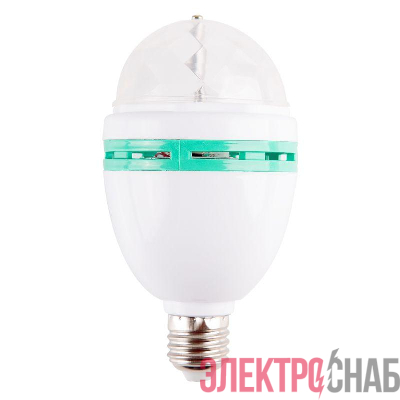Лампа светодиодная "Диско" 6Вт 3LED RGB E27 230В IP20 80х80х195мм Neon-Night 601-253