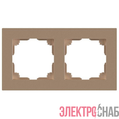 Рамка 2-м СП Accent 6-502-04 шампань Intro Б0063758