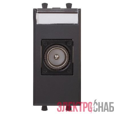 Розетка телевизионная одиночная TV 1мод. Avanti "Черный матовый" модульная DKC 4412501