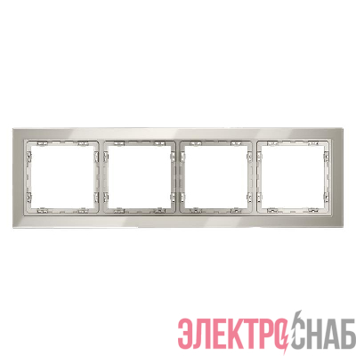 Рамка 4-м S70 стеклян. кашемир Voltum VLS110403