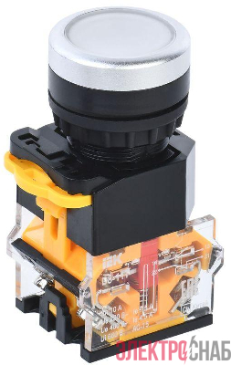Кнопка D8-11T d22мм 1НО+1НЗ с фиксацией бел. IEK BBT30-11T-3-21-K01