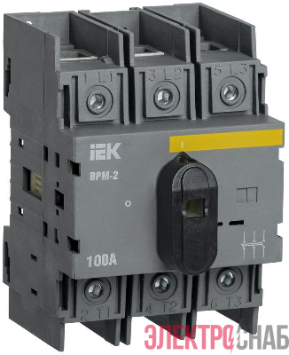 Выключатель-разъединитель модульный 3п 100А ВРМ-2 IEK MVR20-3-100