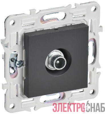 Розетка телевизионная проходная TV SKANDY SK-A17T титан IEK SK-A10-P-K48