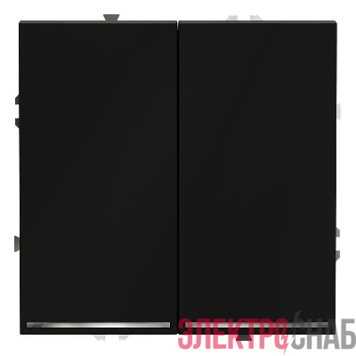 Переключатель проходной 2-кл. СП S70 10А с подсветкой механизм черн. матов. Voltum VLS020408