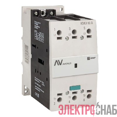 Контактор КМЭ 90А кат. 230В AC AVERES EKF ctr-s-90-00-230-av