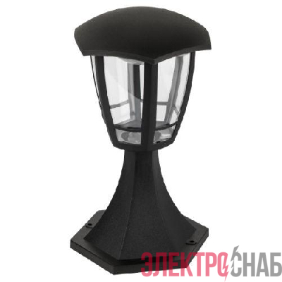 Светильник светодиодный садово-парковый ДТУ 07-8-003 Валенсия 1 8Вт 3000К IP44 6 гранный напольный черн. Эра Б0064200