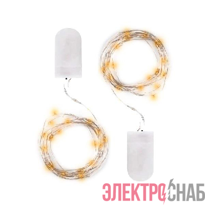 Гирлянда DC-G05-20YS2 20LED 2xCR2032(в компл.) желт. (уп.2шт) ФАZА 5047976