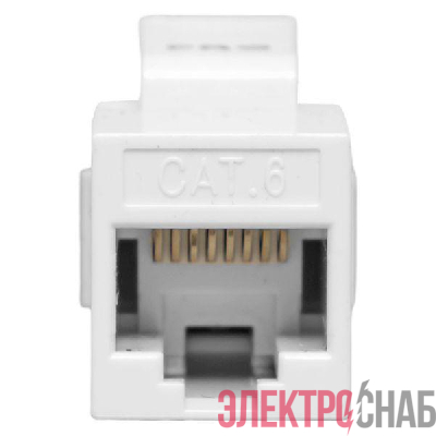 Адаптер проходной Keystone RJ45-RJ45 кат.6 неэкранир. бел. TERACOM PRO EKF TRP-INLC-KSTN-6UTP-WH