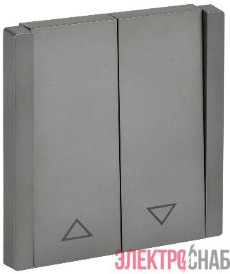 Выключатель жалюзи СП FORTE&PIANO 10А FP511 сталь IEK FP-V15-0-10-1-K46