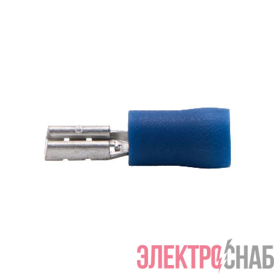 Наконечник изол. "розетка" 1.5-2.5кв.мм А=2.8х0.8мм син. (уп.100шт) DKC 2B00P