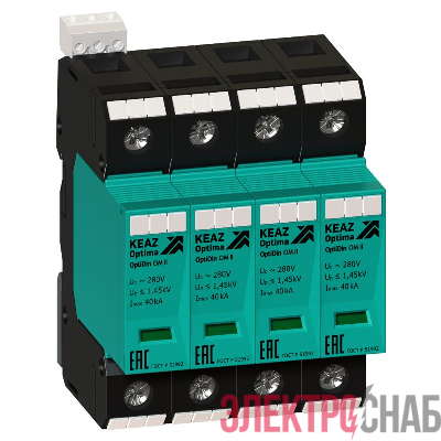 Ограничитель импульсных перенапряжений (УЗИП) OptiDin OM II 4 280/40/R КЭАЗ 114301