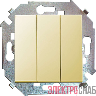 Выключатель 3-кл. СП Simon 15 16А IP20 винтов. зажим механизм сл. кость Simon 1591391-031