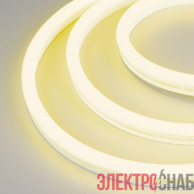 Лента светодиодная WAVE-SIDE-A120-12x25mm 230В Yellow 12Вт/м IP67 wire x2 грибовидная форма герметичная (уп.50м) Arlight 051937