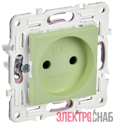 Розетка SKANDY 10А без заземл. без защ. шторок SK-R02G мятный IEK SK-R10-10-K06
