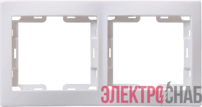 Рамка 2-м Кварта РГ-2-КБ горизонт. бел. IEK EMK20-K01-DM