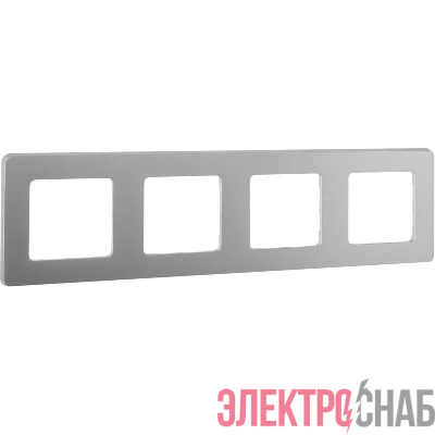 Рамка 4-м СП Inspiria IP20 алюм. IEK 673962