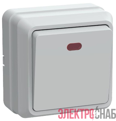 Выключатель 1-кл. ОП Октава 10А IP20 ВС20-1-1-ОБ с индикацией бел. GENERICA EVO11-K01-10-DC