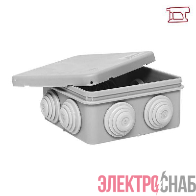 Коробка распределительная КМР-030-031 85х85х40 IP55 с крышкой для прямого монтажа 8 мембранных вводов сер. EKF plc-kmr-030-031