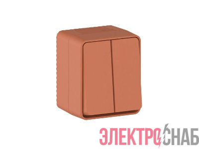 Выключатель 2-кл. ОП AtlasDesign PROFI IP54 10AX терракот. SE ATN547051