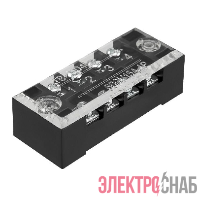 Блок зажимов клеммный БЗН ТВ-1504 1.5кв.мм 15А 4 пары Rexant 11-2150