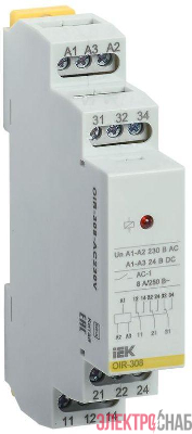 Реле промежуточное OIR 3 конт. (8А) 230В AC IEK OIR-308-AC230V