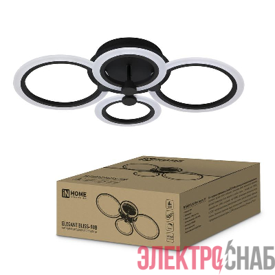 Светильник светодиодный ELEGANT BLISS-90В 90Вт 3000-4000-6500К 7000лм 230В 610х400х130мм с пультом ДУ IN HOME 4690612035451
